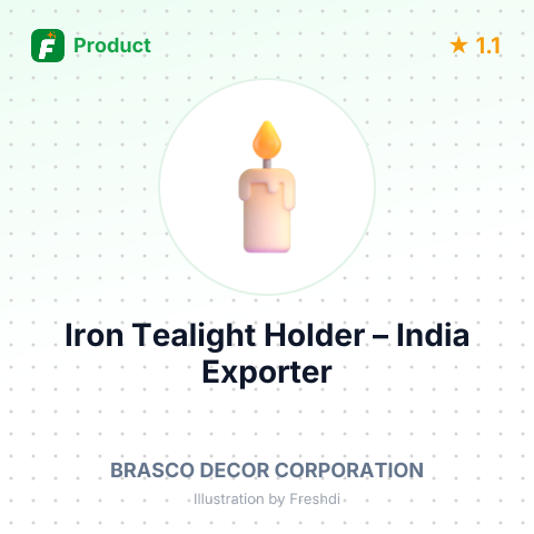 Iron Tealight Holder – summary card, no photo uploaded yet