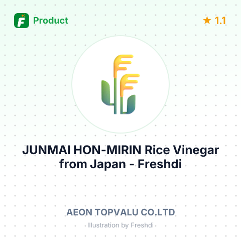 JUNMAI HON-MIRIN Rice Vinegar – summary card, no photo uploaded yet