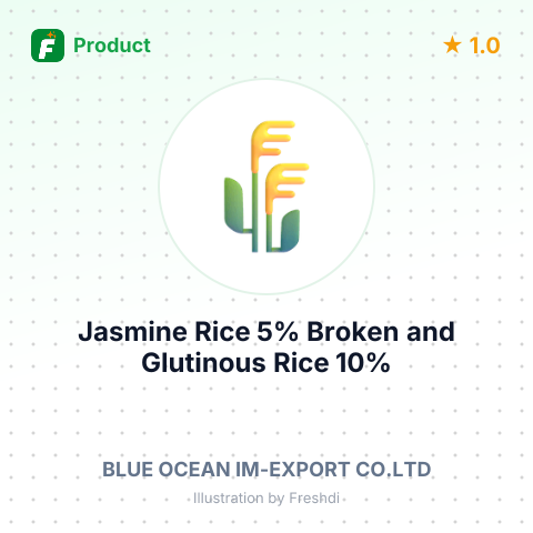 Jasmine Rice 5% Broken and Glutinous Rice 10% Broken – summary card, no photo uploaded yet