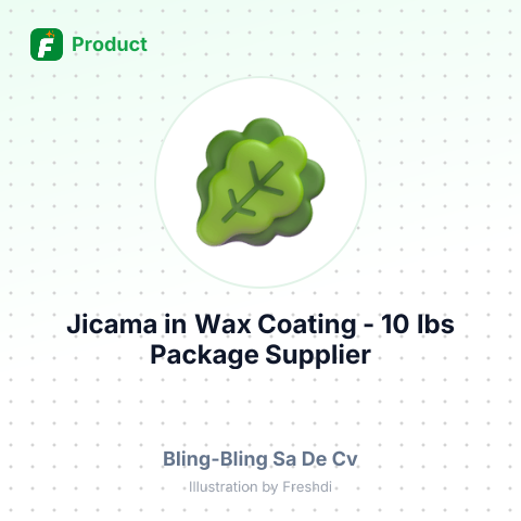Jicama in Wax Coating - 10 lbs Package – summary card, no photo uploaded yet