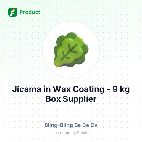 Jicama in Wax Coating - 9 kg Box – summary card, no photo uploaded yet