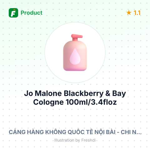 Jo Malone Blackberry & Bay Cologne 100ml/3.4floz – summary card, no photo uploaded yet