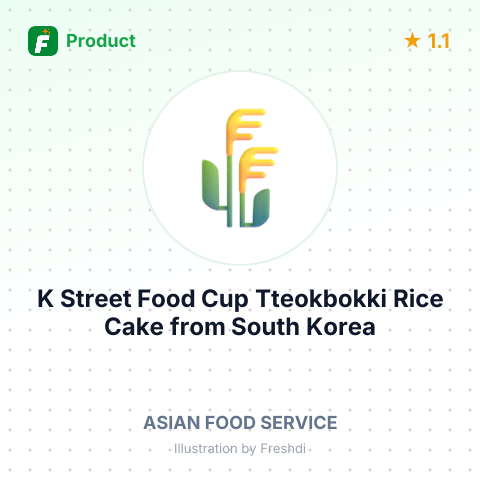 K Street Food Cup Tteokbokki Rice Cake – summary card, no photo uploaded yet