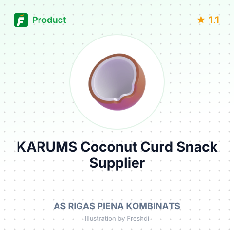 KARUMS Coconut Curd Snack – summary card, no photo uploaded yet