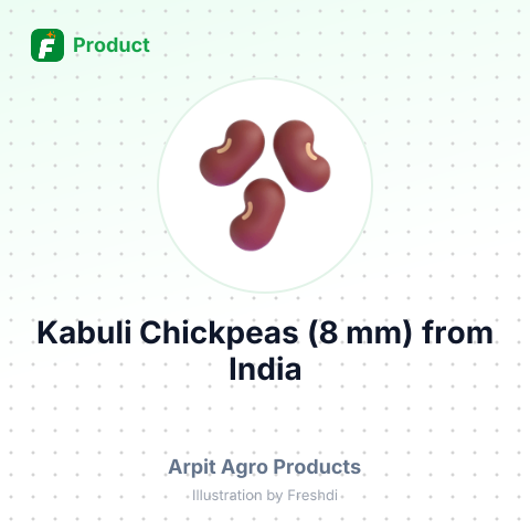 Kabuli Chickpeas (8 mm) – summary card, no photo uploaded yet