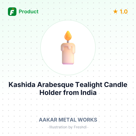 Kashida Arabesque Tealight Candle Holder – summary card, no photo uploaded yet