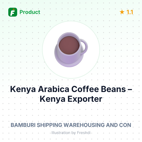 Kenya Arabica Coffee Beans – summary card, no photo uploaded yet