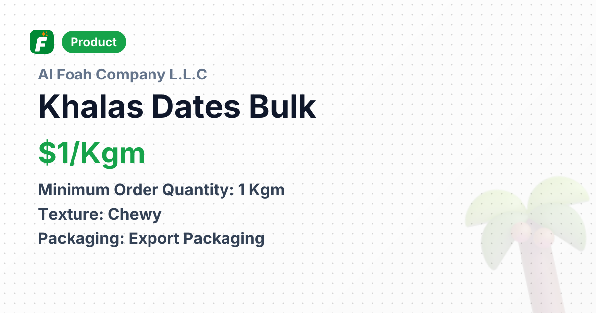 Khalas Dates – product summary card, no photo uploaded yet