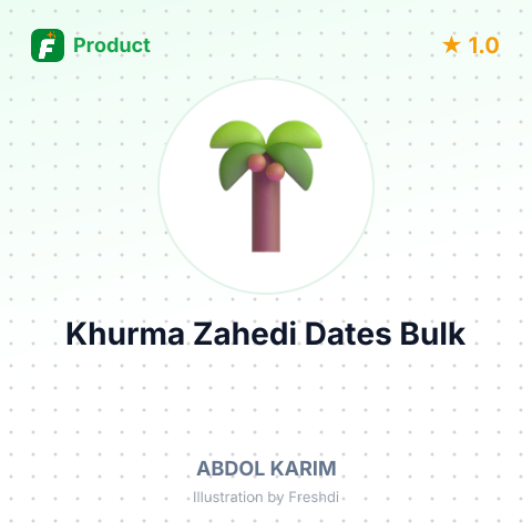 Khurma Zahedi Dates – summary card, no photo uploaded yet