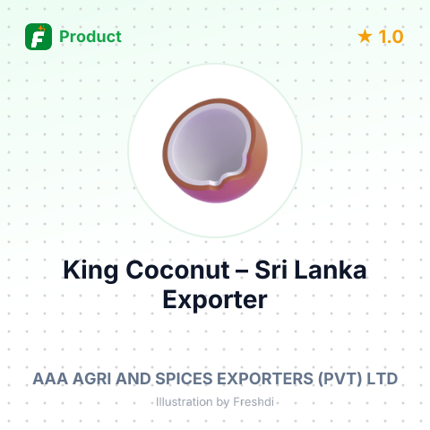 King Coconut – summary card, no photo uploaded yet