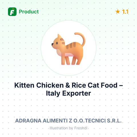 Kitten Chicken & Rice Cat Food – summary card, no photo uploaded yet