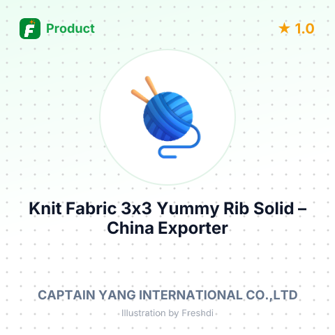 Knit Fabric 3x3 Yummy Rib Solid – summary card, no photo uploaded yet