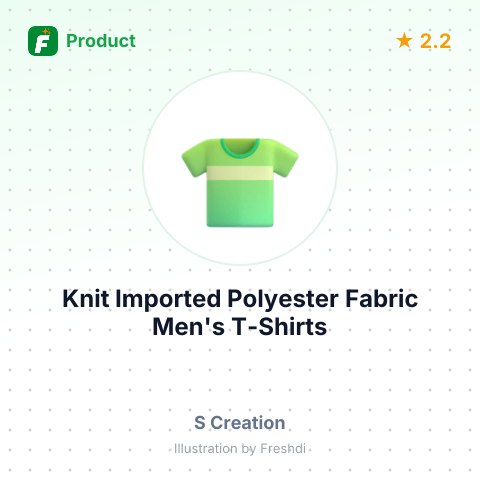 Knit Imported Polyester Fabric Men's T-Shirts – summary card, no photo uploaded yet