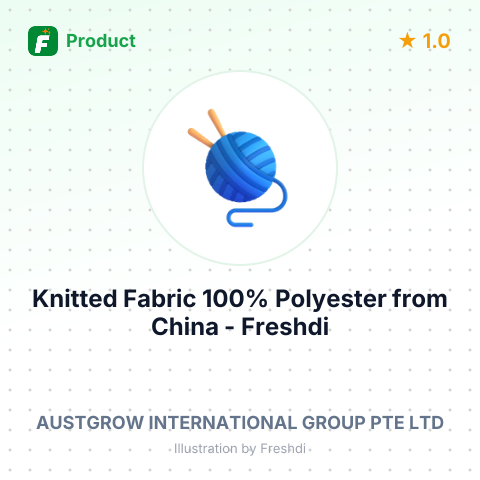 Knitted Fabric 100% Polyester – summary card, no photo uploaded yet