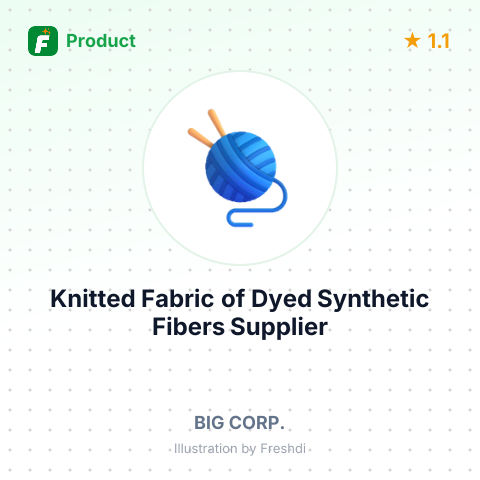 Knitted Fabric of Dyed Synthetic Fibers – summary card, no photo uploaded yet