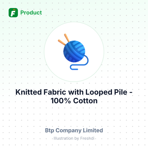 Knitted Fabric with Looped Pile - 100% Cotton – summary card, no photo uploaded yet