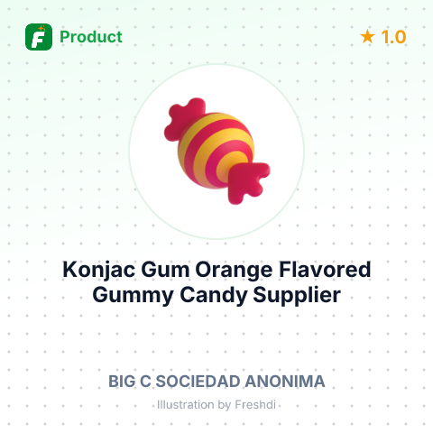 Konjac Gum Orange Flavored Gummy Candy – summary card, no photo uploaded yet