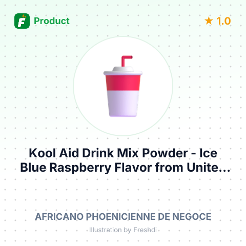 Kool Aid Drink Mix Powder - Ice Blue Raspberry Flavor – summary card, no photo uploaded yet