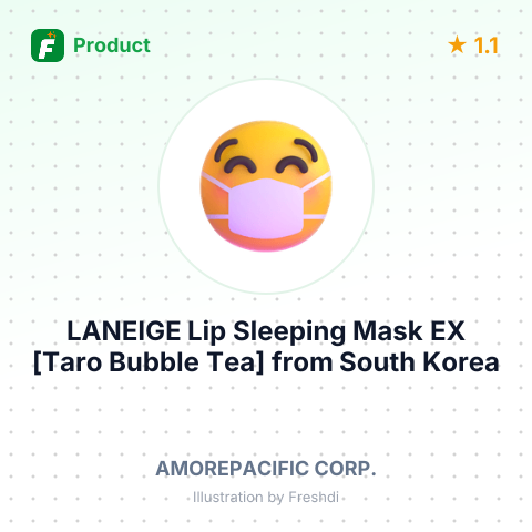 LANEIGE Lip Sleeping Mask EX [Taro Bubble Tea] – summary card, no photo uploaded yet