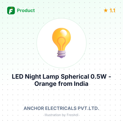LED Night Lamp Spherical 0.5W - Orange – summary card, no photo uploaded yet