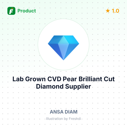 Lab Grown CVD Pear Brilliant Cut Diamond – summary card, no photo uploaded yet