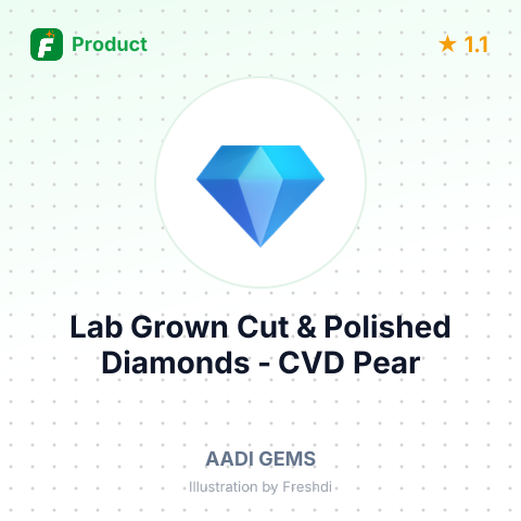Lab Grown Cut & Polished Diamonds - CVD Pear Brilliant E VS2 – summary card, no photo uploaded yet