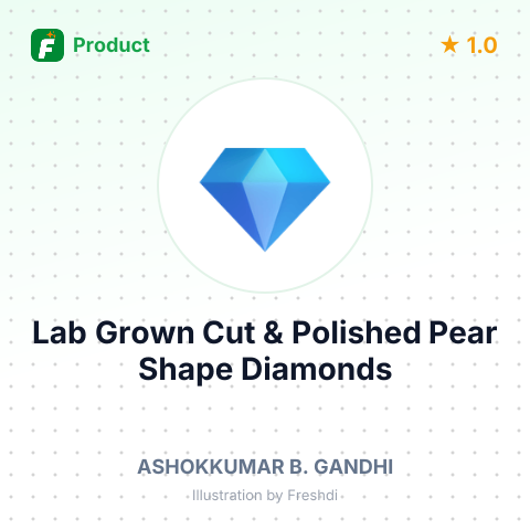 Lab Grown Cut & Polished Pear Shape Diamonds – summary card, no photo uploaded yet