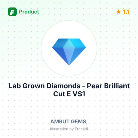 Lab Grown Diamonds - Pear Brilliant Cut E VS1 – summary card, no photo uploaded yet