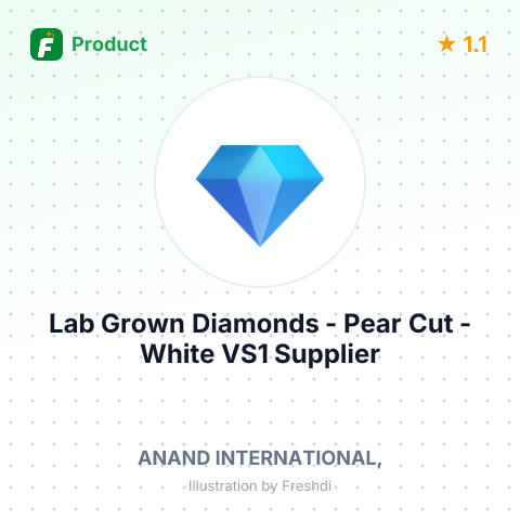 Lab Grown Diamonds - Pear Cut - White VS1 – summary card, no photo uploaded yet