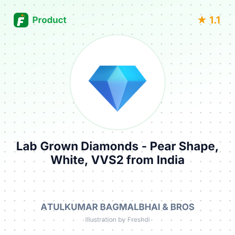 Lab Grown Diamonds - Pear Shape, White, VVS2 – summary card, no photo uploaded yet
