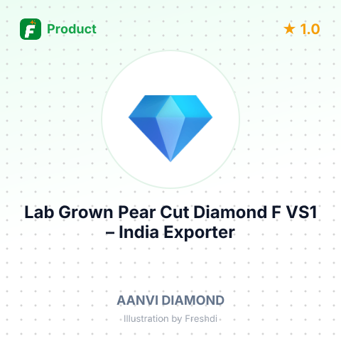 Lab Grown Pear Cut Diamond F VS1 – summary card, no photo uploaded yet
