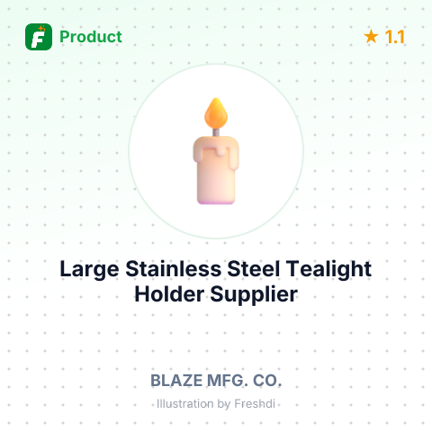 Large Stainless Steel Tealight Holder – summary card, no photo uploaded yet