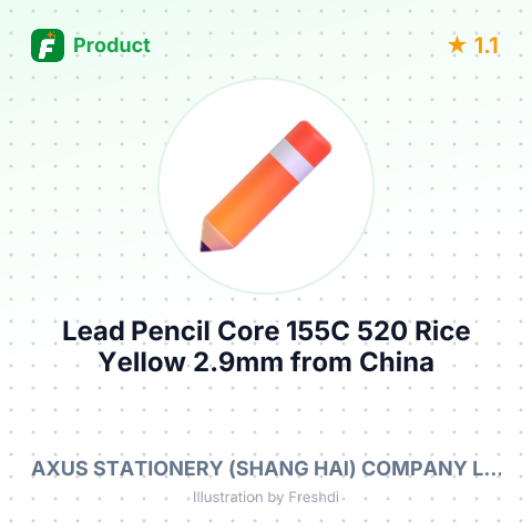 Lead Pencil Core 155C 520 Rice Yellow 2.9mm – summary card, no photo uploaded yet