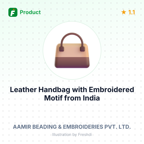 Leather Handbag with Embroidered Motif – summary card, no photo uploaded yet