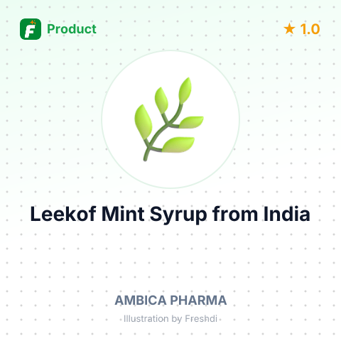 Leekof Mint Syrup – summary card, no photo uploaded yet