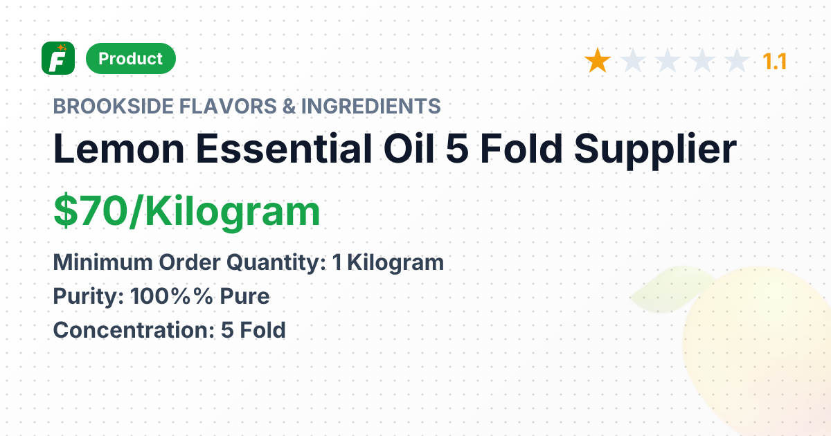 Lemon Essential Oil 5 Fold – product summary card, no photo uploaded yet