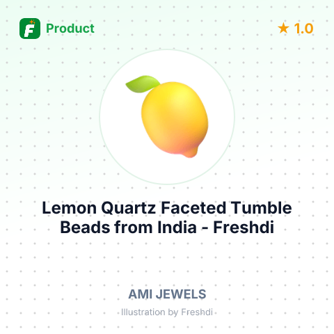 Lemon Quartz Faceted Tumble Beads – summary card, no photo uploaded yet