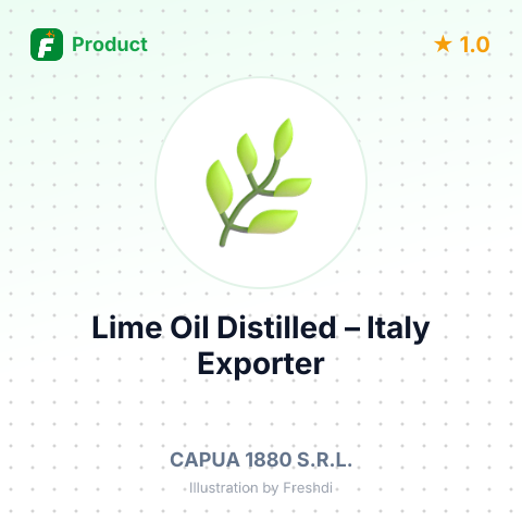 Lime Oil Distilled – summary card, no photo uploaded yet