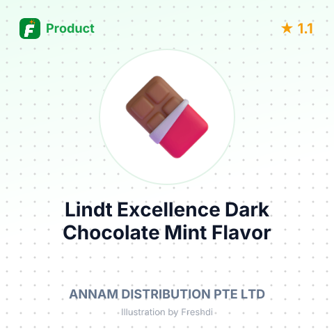 Lindt Excellence Dark Chocolate Mint Flavor – summary card, no photo uploaded yet