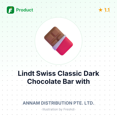 Lindt Swiss Classic Dark Chocolate Bar with Hazelnuts – summary card, no photo uploaded yet