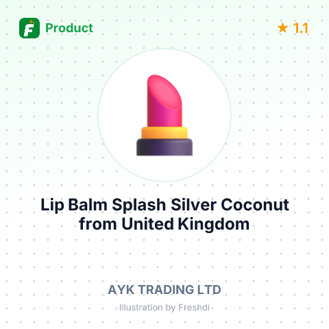 Lip Balm Splash Silver Coconut – summary card, no photo uploaded yet