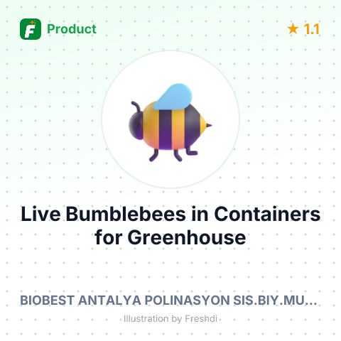 Live Bumblebees in Containers for Greenhouse Pollination – summary card, no photo uploaded yet