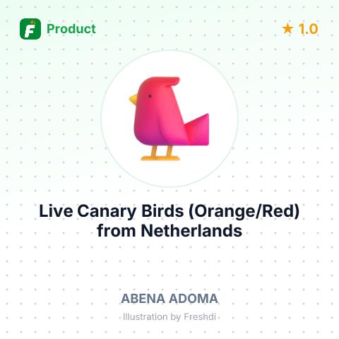 Live Canary Birds (Orange/Red) – summary card, no photo uploaded yet