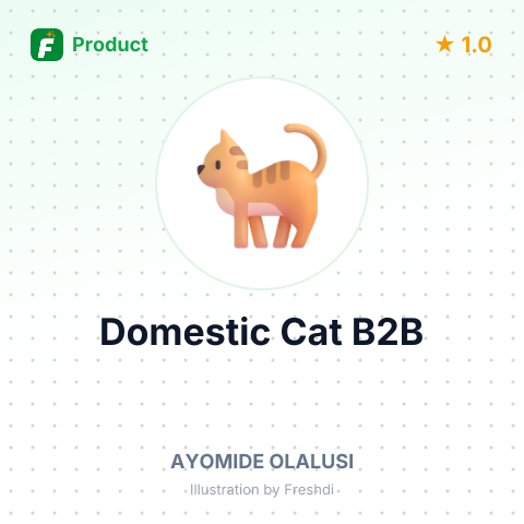Live Domestic Cat – summary card, no photo uploaded yet