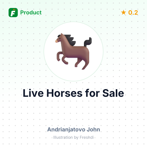 Live Equine Animals (Horses) – summary card, no photo uploaded yet