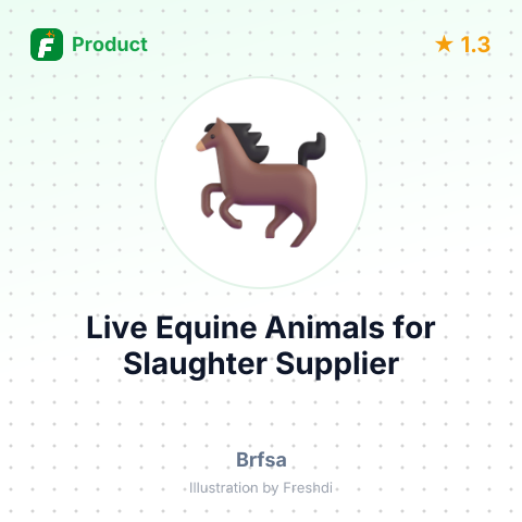 Live Equine Animals for Slaughter – summary card, no photo uploaded yet