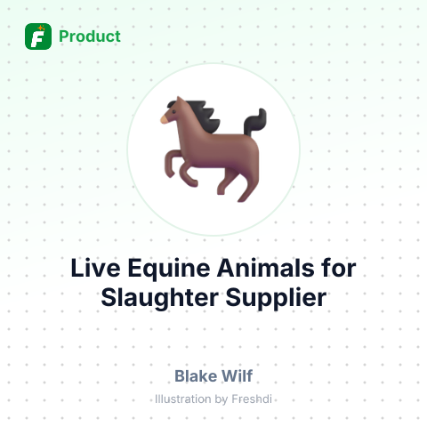 Live Equine Animals for Slaughter – summary card, no photo uploaded yet