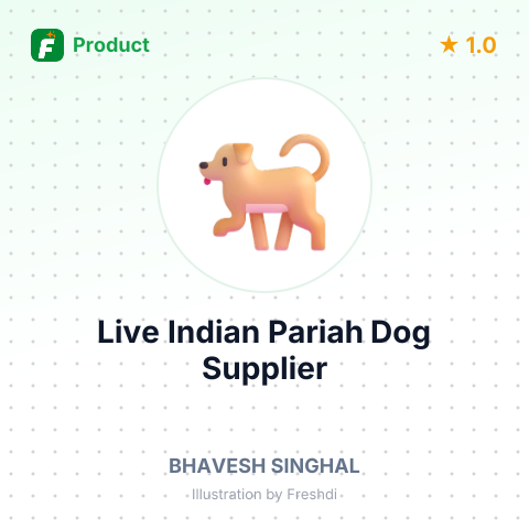 Live Indian Pariah Dog – summary card, no photo uploaded yet