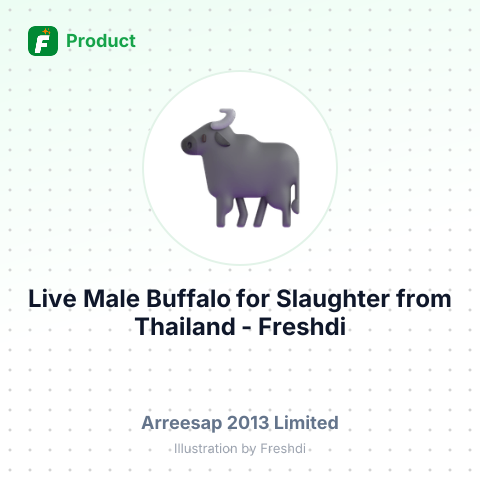 Live Male Buffalo for Slaughter – summary card, no photo uploaded yet