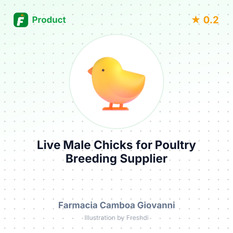 Live Male Chicks for Poultry Breeding – summary card, no photo uploaded yet